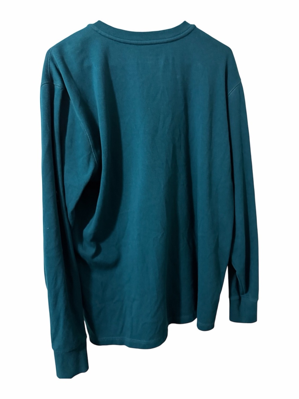 Carhartt Men’s Teal Long-Sleeve Henley with Chest Pocket - Picture 2 of 3